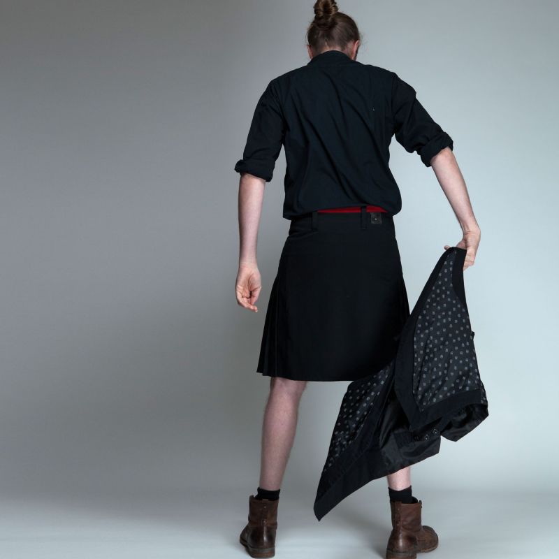 Kilt réversible HORSE GUARD noir