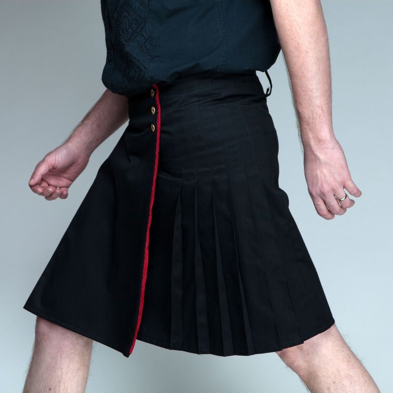 Kilt réversible HORSE GUARD noir