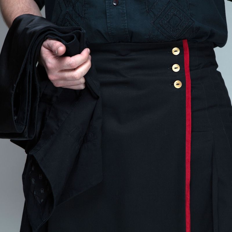 Kilt réversible HORSE GUARD noir