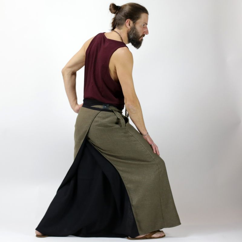 ethnic style maleskirt for summer in linen
