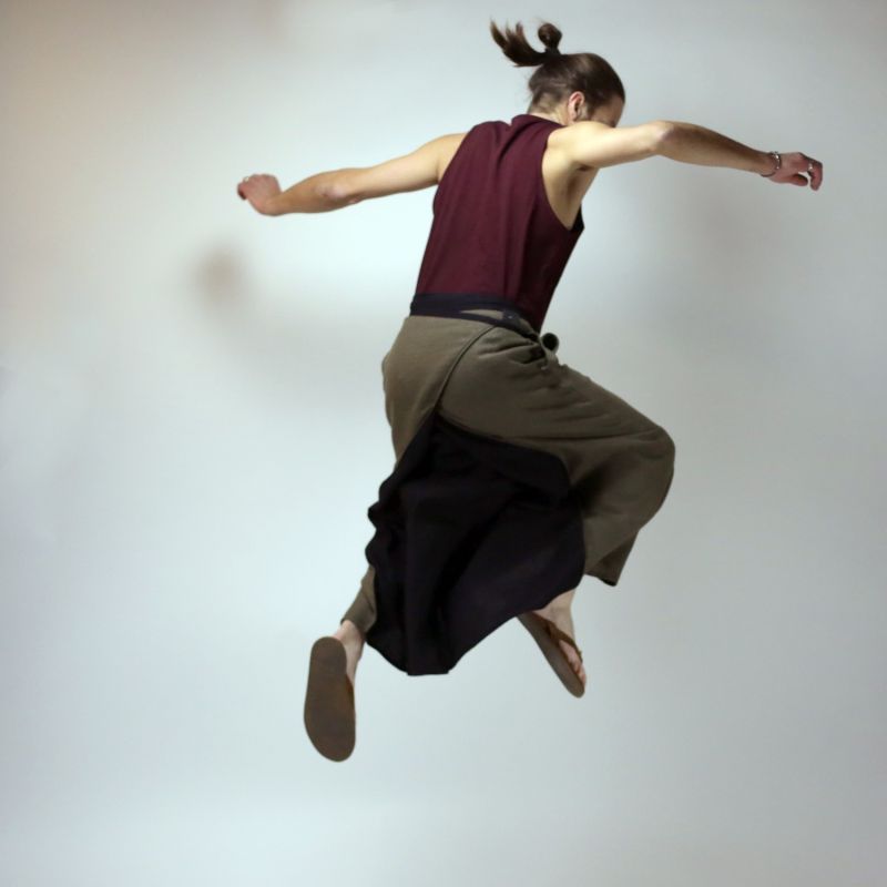 ethnic style maleskirt for summer in linen