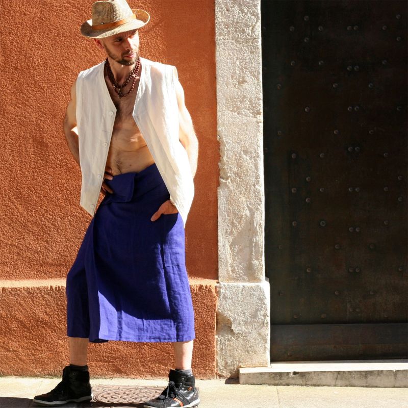 masculine urban loincloth with a pocket 2