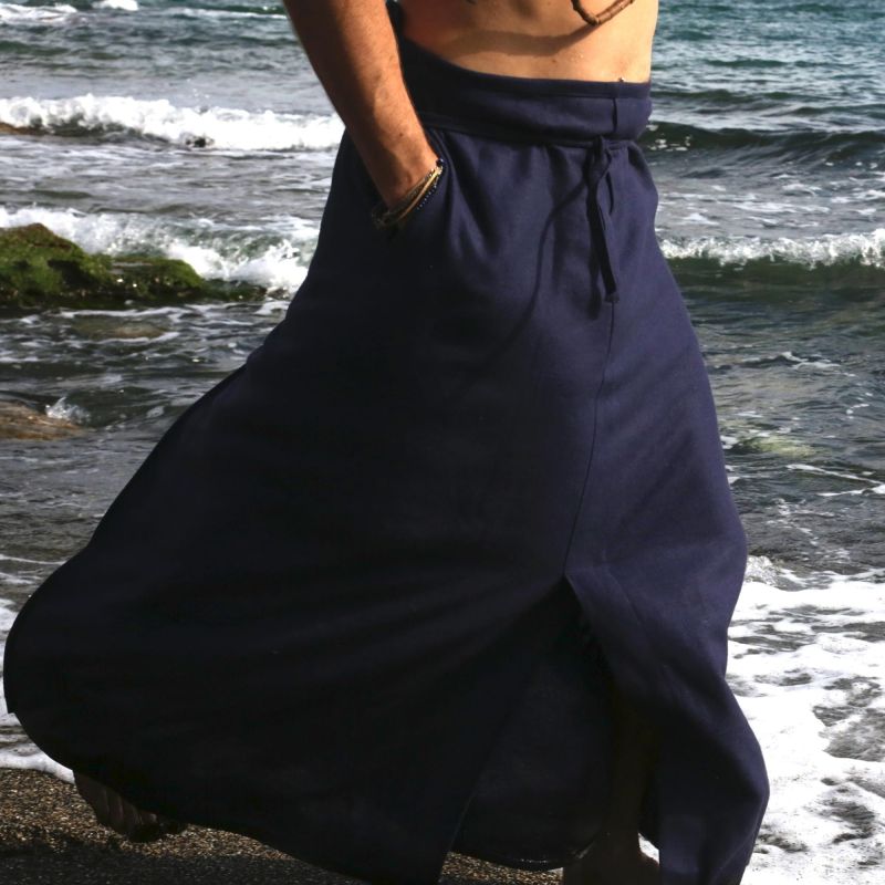 IYENGAR hakama bleu d'été