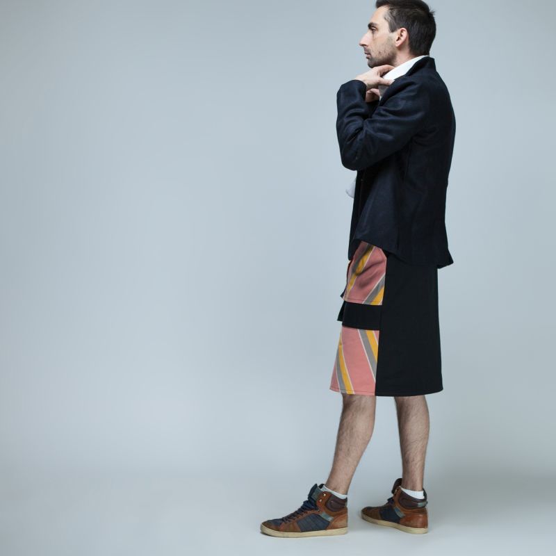 néo-kilt UNION PUNK rose