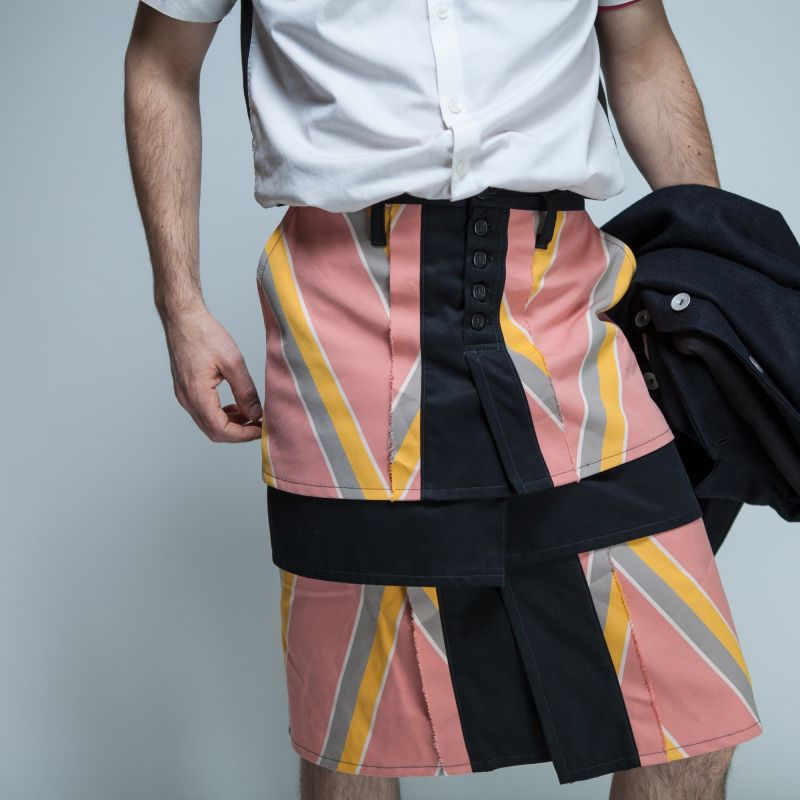 néo-kilt UNION PUNK rose