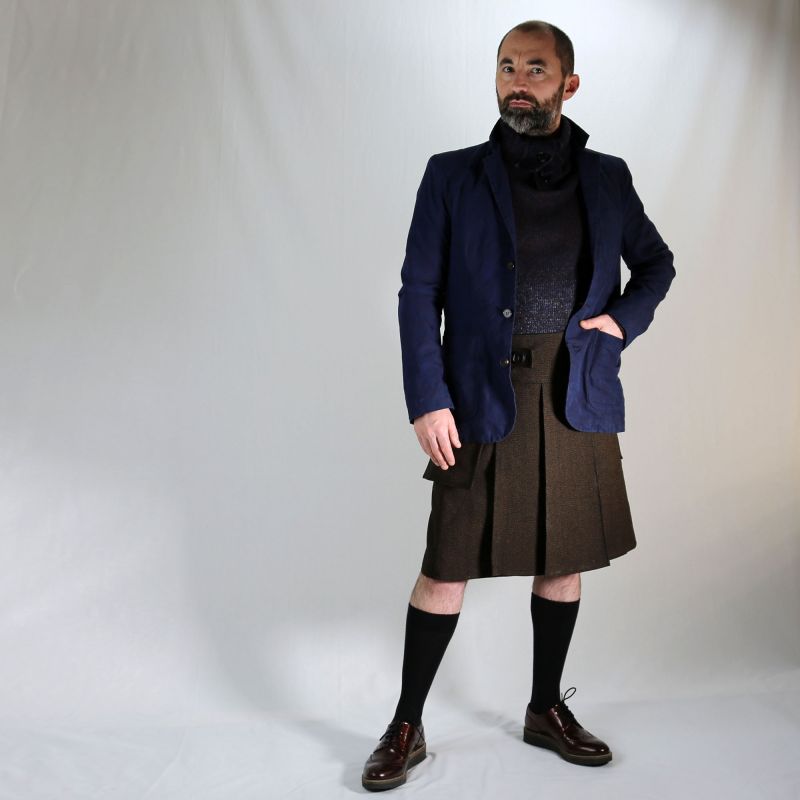 KILT laine vintage bleue