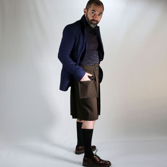 KILT laine vintage bleue