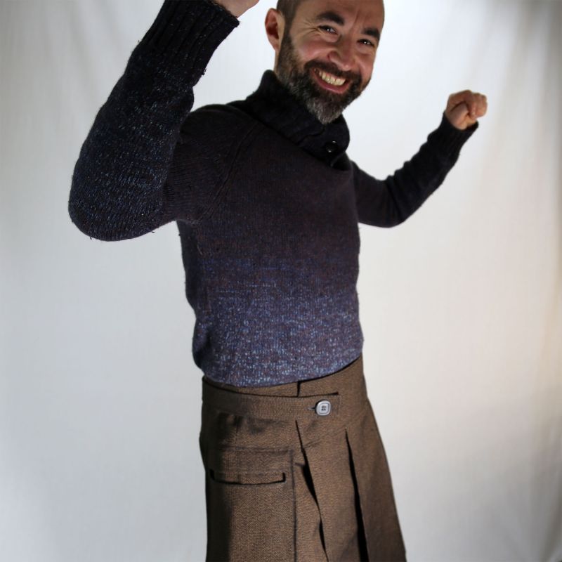 KILT laine vintage bleue