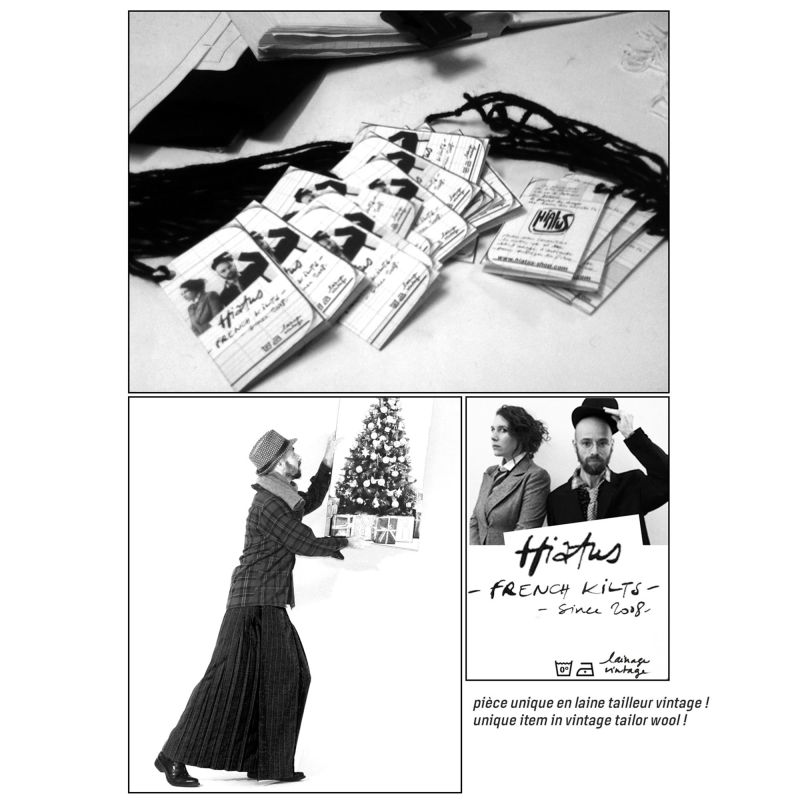 KILT laine vintage grise