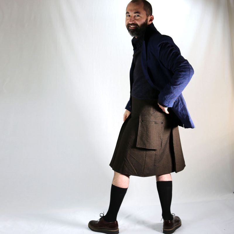 KILT laine vintage grise