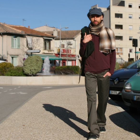 Pantalon à pont kaki