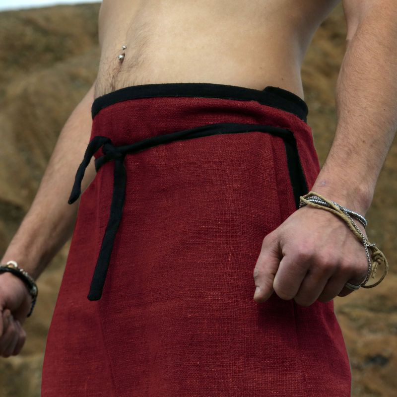 hakama lin bicolore forme longhi