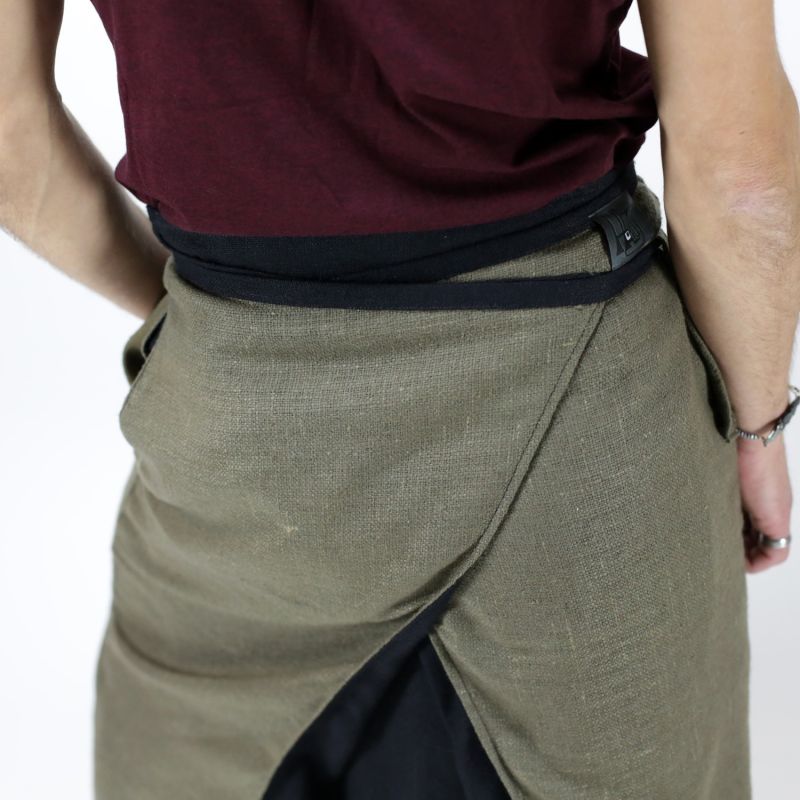 hakama d'homme forme longhi en lin d'été