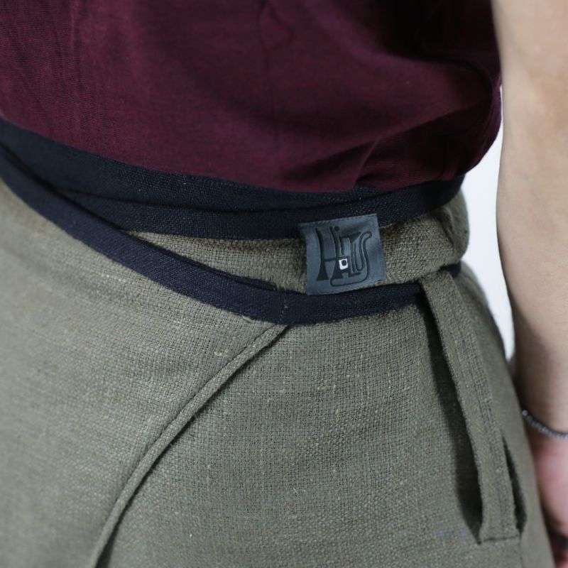 hakama d'homme forme longhi en lin d'été